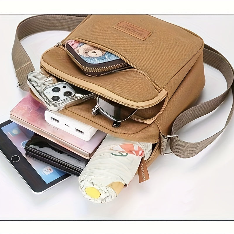 Mini Fashion Canvas Crossbody Bag - Simple Small Shoulder Handbag & Phone Purse